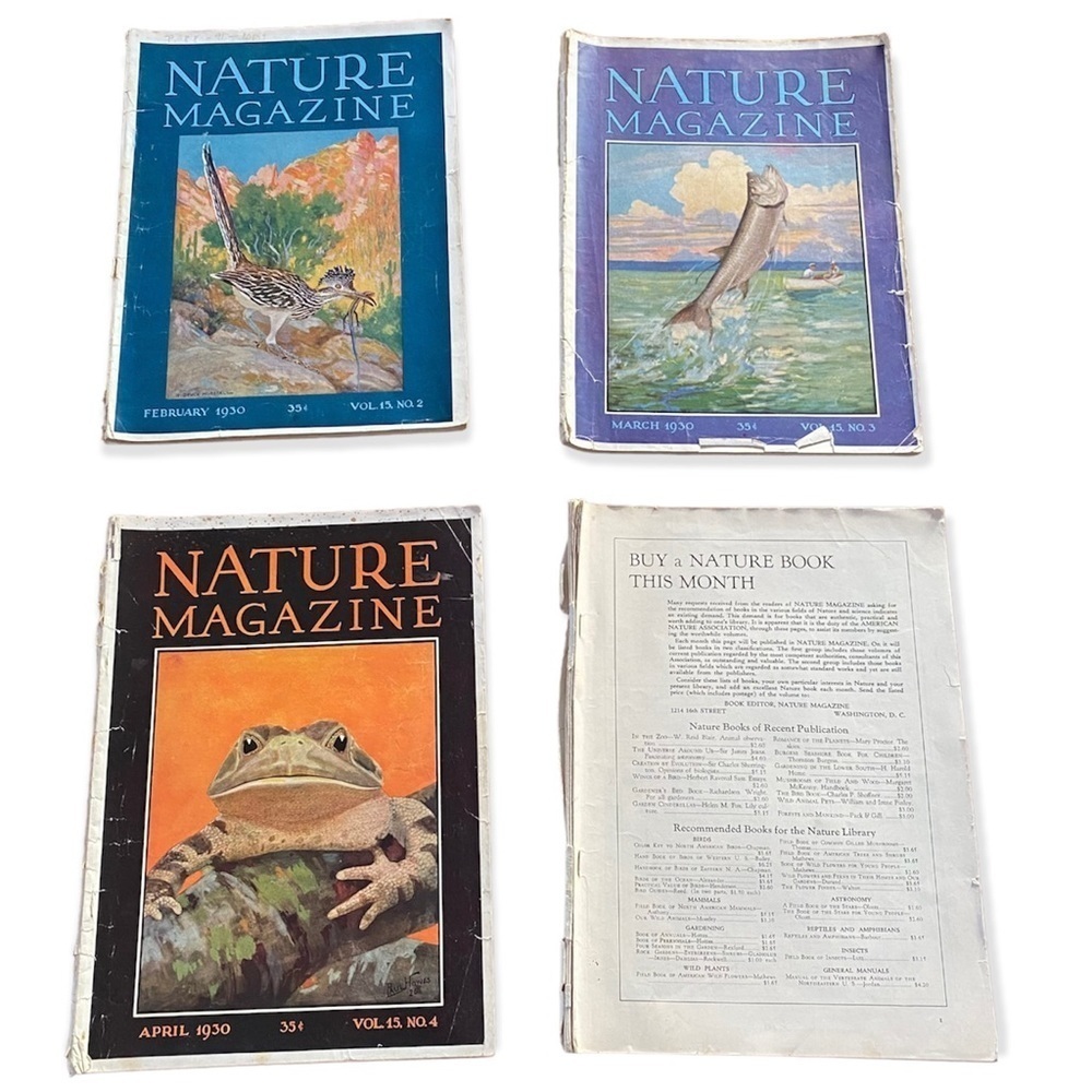 Lot of Four (4) Vintage Nature Magazines 1930